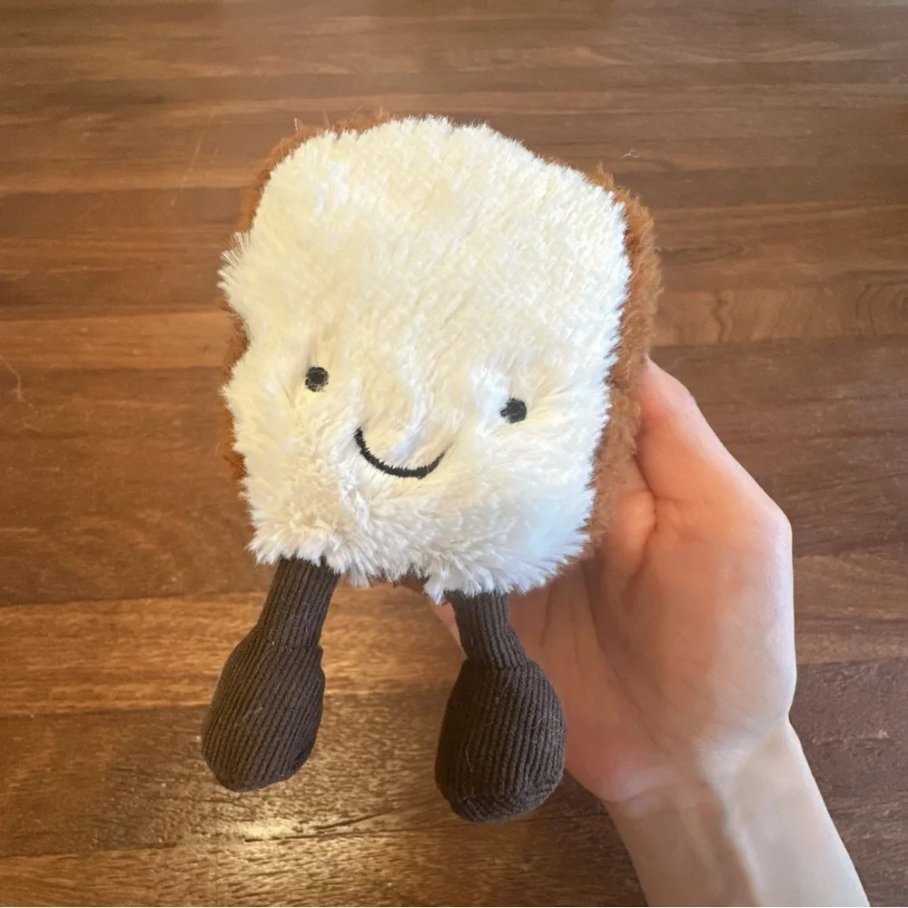 Cute Toast Plush Keychain Kawaii Bread Charm Bag Pendant New Soft Gift